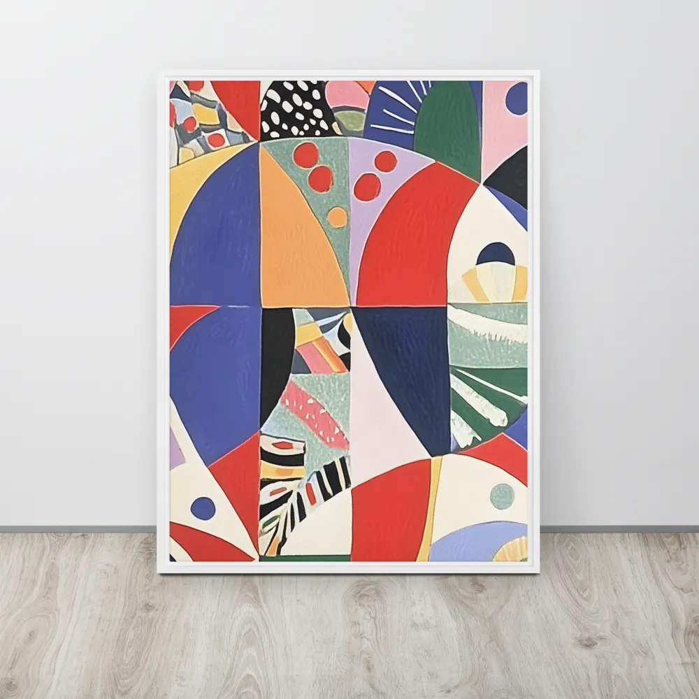 Dynamic Mosaic Symmetry | Canvas with White Frame | 24″×32″