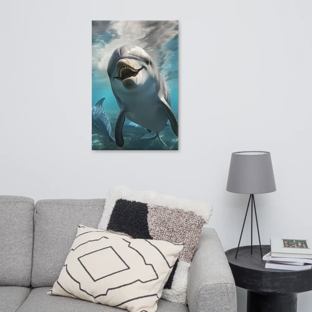 Beneath the Waves: A Dolphin's Dance