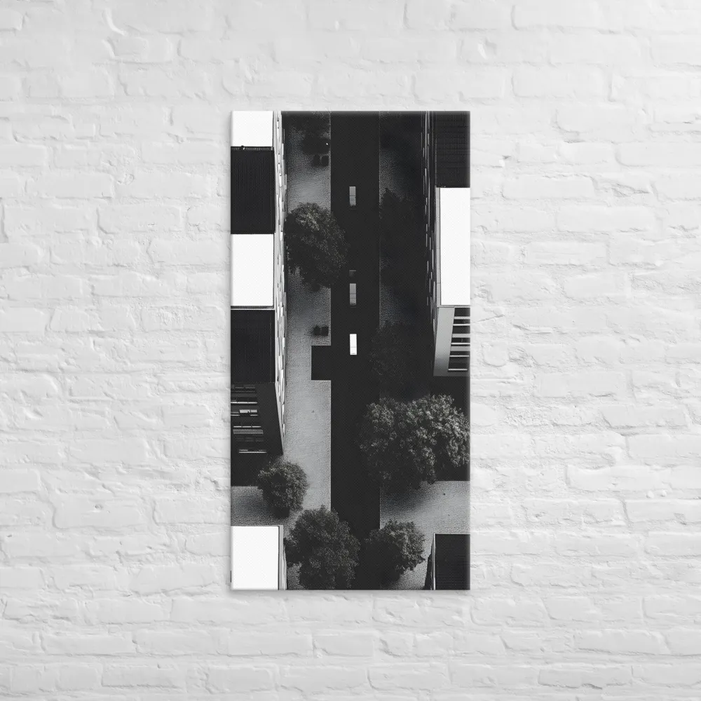 Urban Serenity from Above | Canvas | 24″×48″