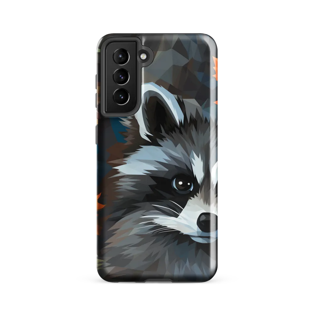 Whispers of Autumn: The Raccoon's Gaze | Phone Case |  S21 FE | Tough Case | Glossy