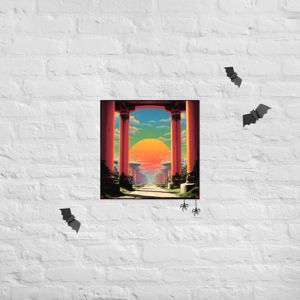 Avenue of Crimson Gates 
 Poster | 18″x 18″