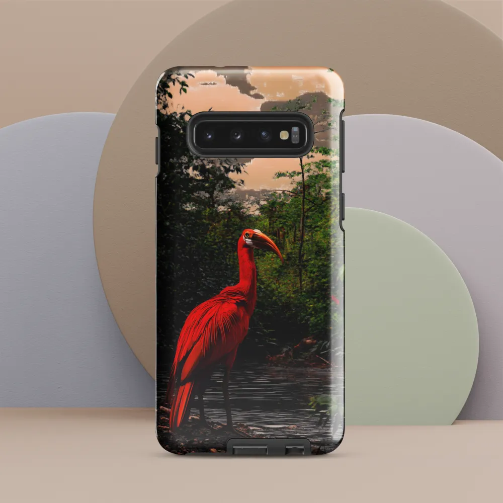 Enigmatic Elegance: The Scarlet Observer | Phone Case |  S10 | Tough Case | Glossy