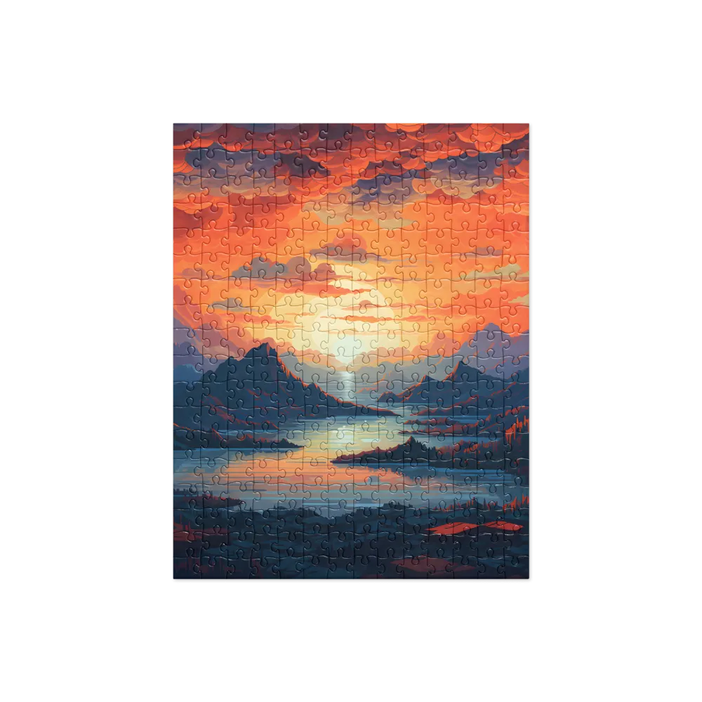 Ethereal Evening: A Digital Dusk | Jigsaw Puzzle | 252 pieces