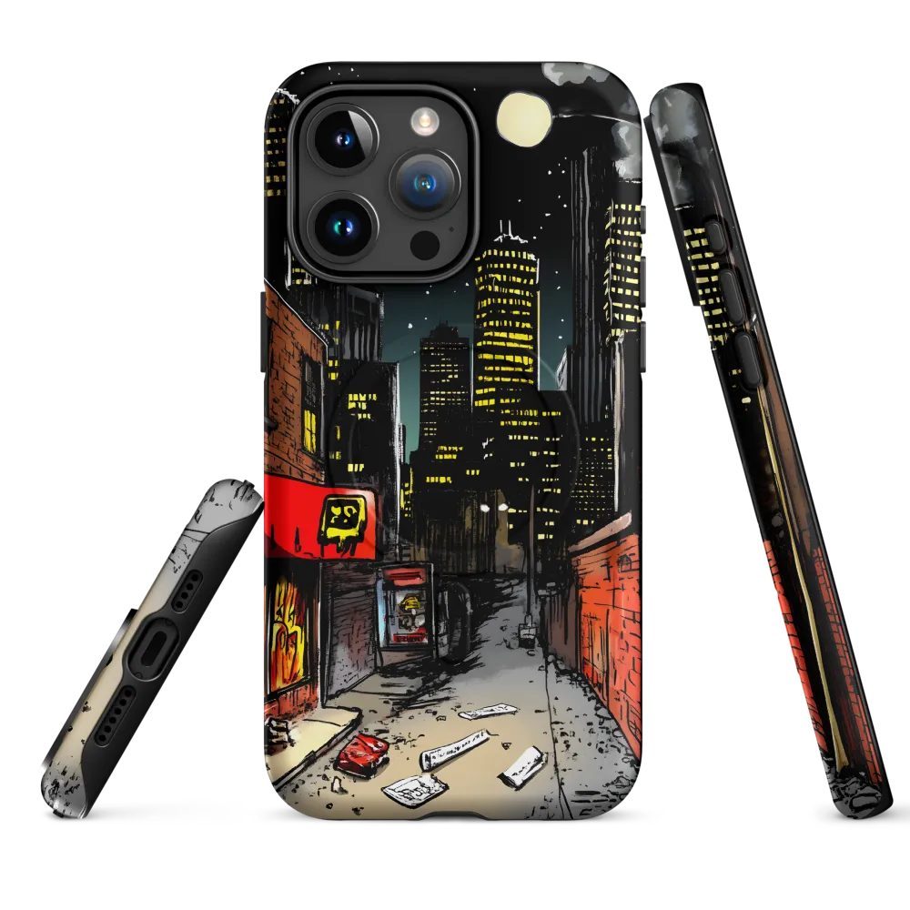 Nocturnal Cityscape: The Hidden Alley | Phone Case |  15 Pro Max | MagSafe® Tough Case | Matte