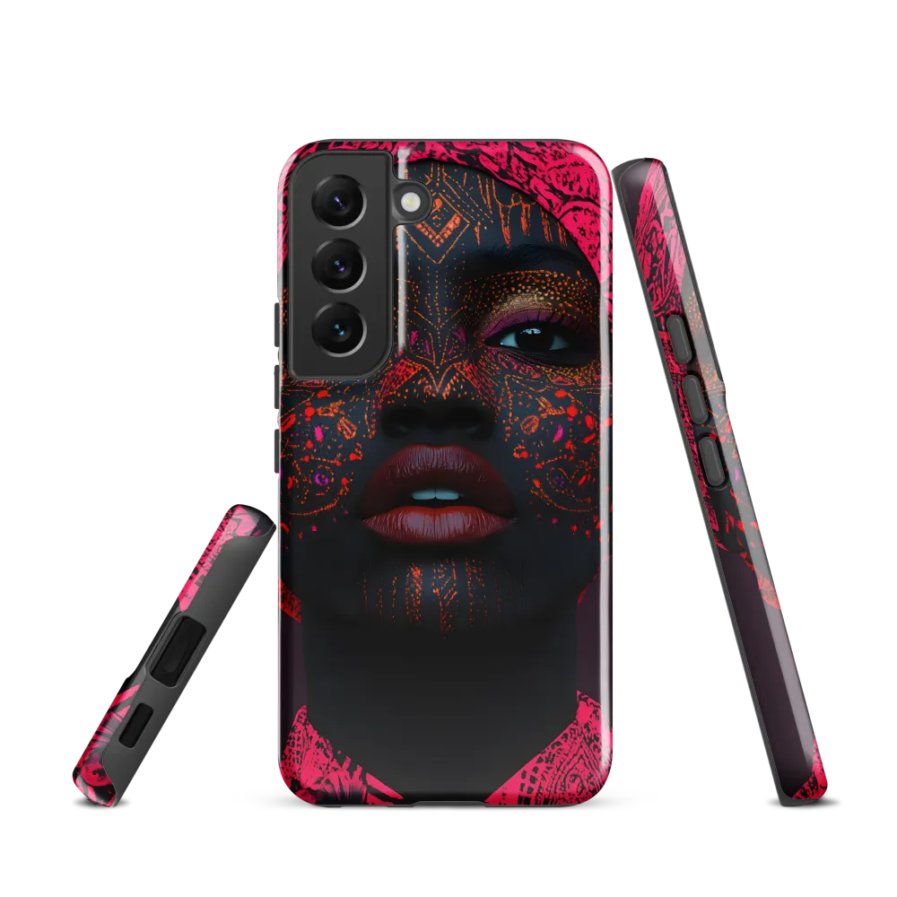 Neon Adornments: A Portrait of Cultural Expression