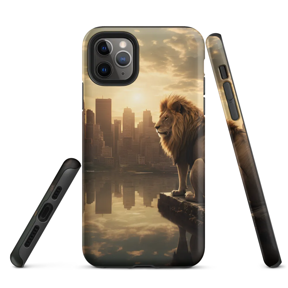 The Lion's Gaze Over the Urban Symphony
