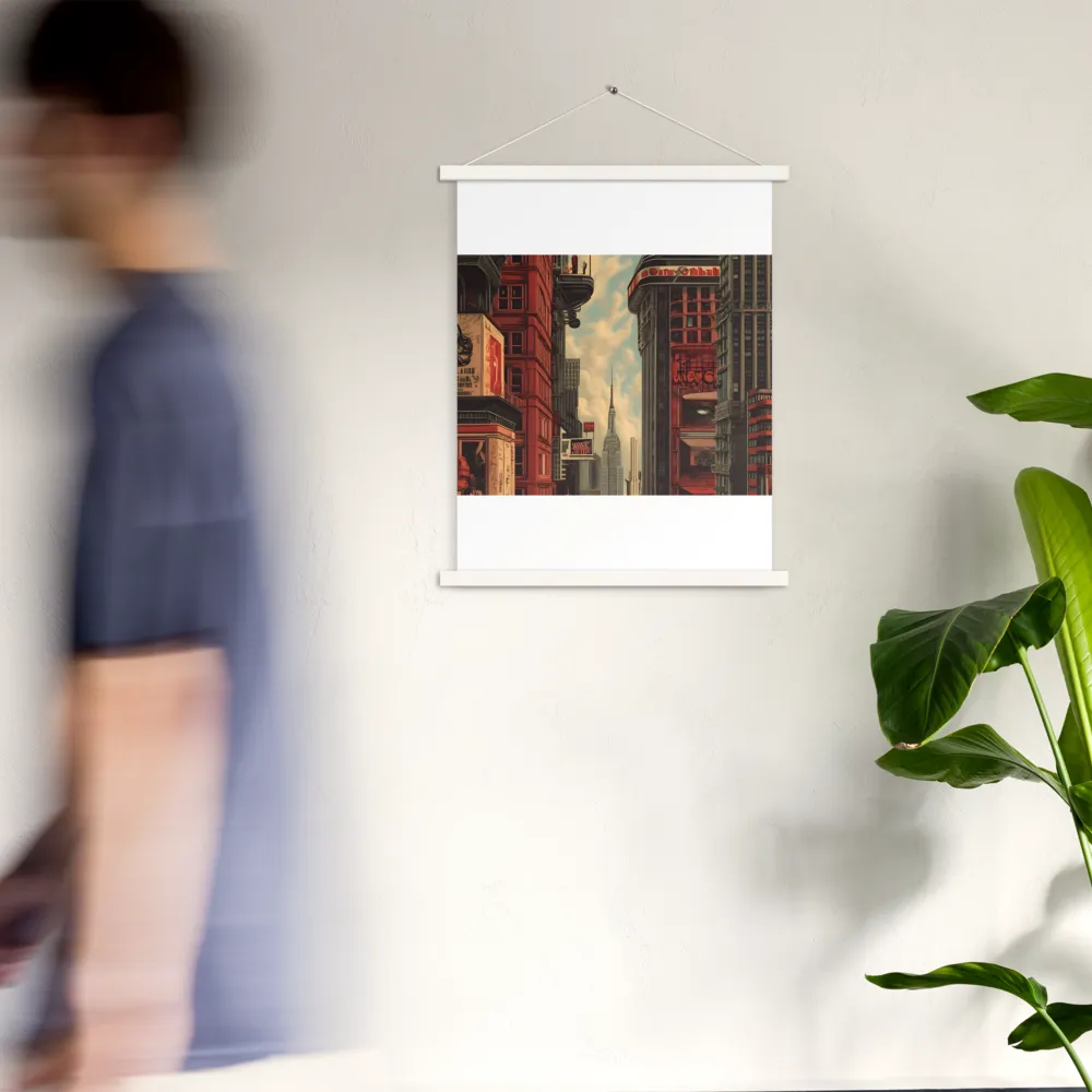 A Glimpse of Tomorrow: Urban Ambition | Poster With White Wood Hanger | 18″×24″