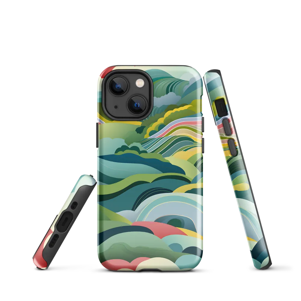 Waves of Serenity | Phone Case |  13 mini | Tough Case | Glossy
