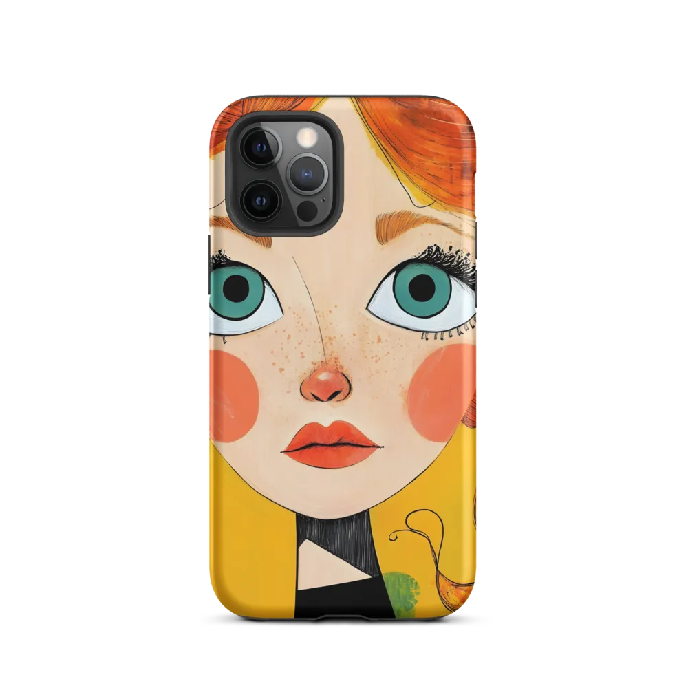 Whimsical Portrait of a Girl | Phone Case |  12 Pro | Tough Case | Matte