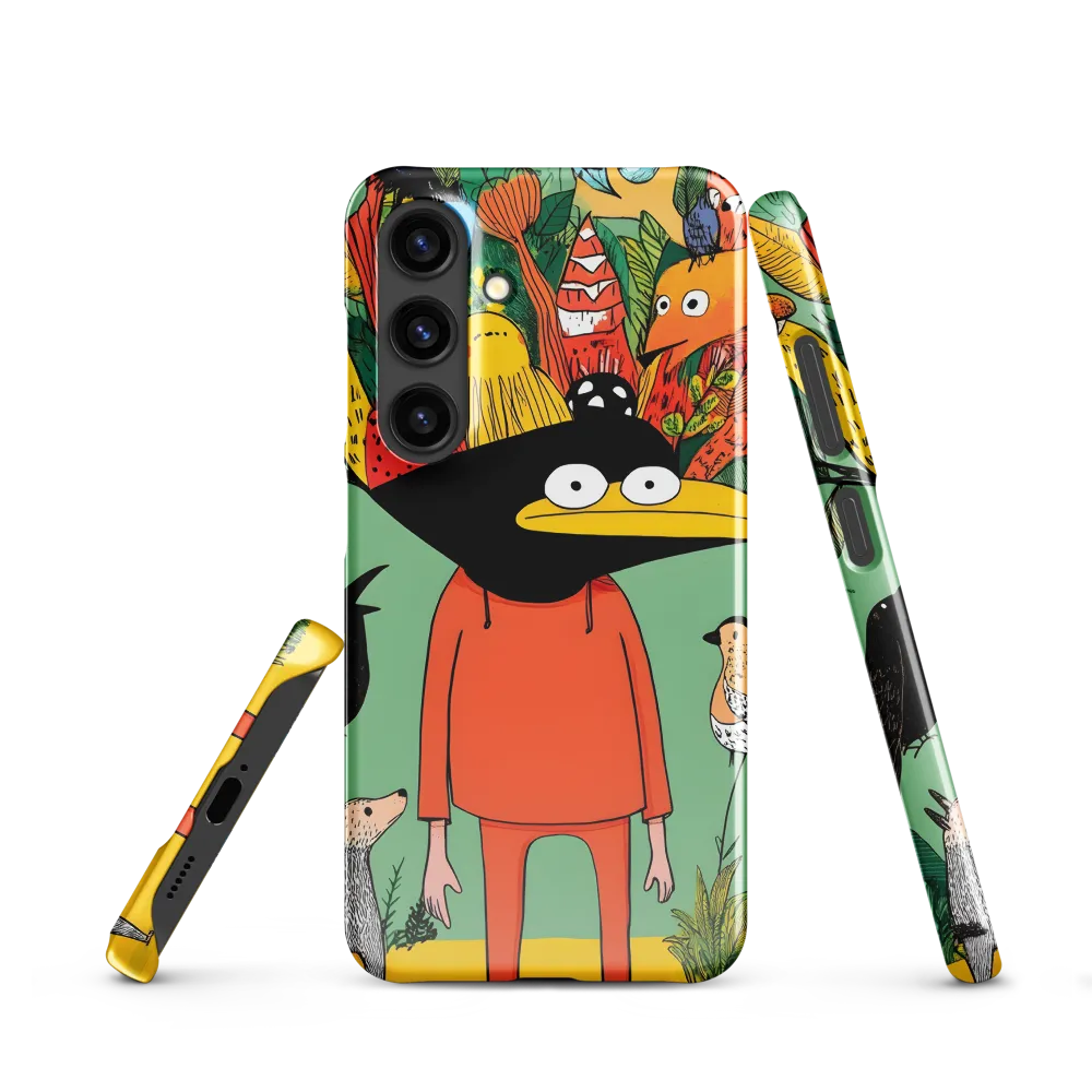 Whimsical Encounter in a Colorful Jungle
