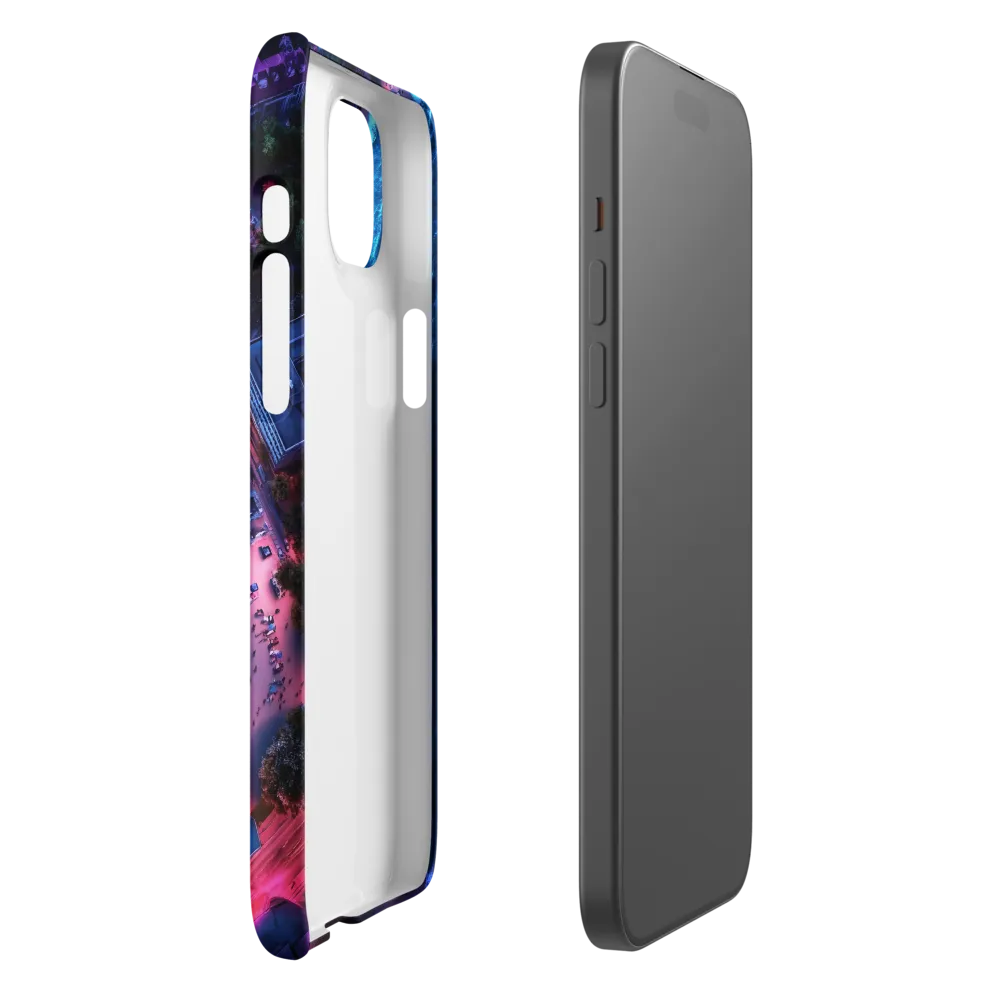 Twilight Reflections: A Serene Beach Aerial | Phone Case |  15 Plus | Snap Case | Matte