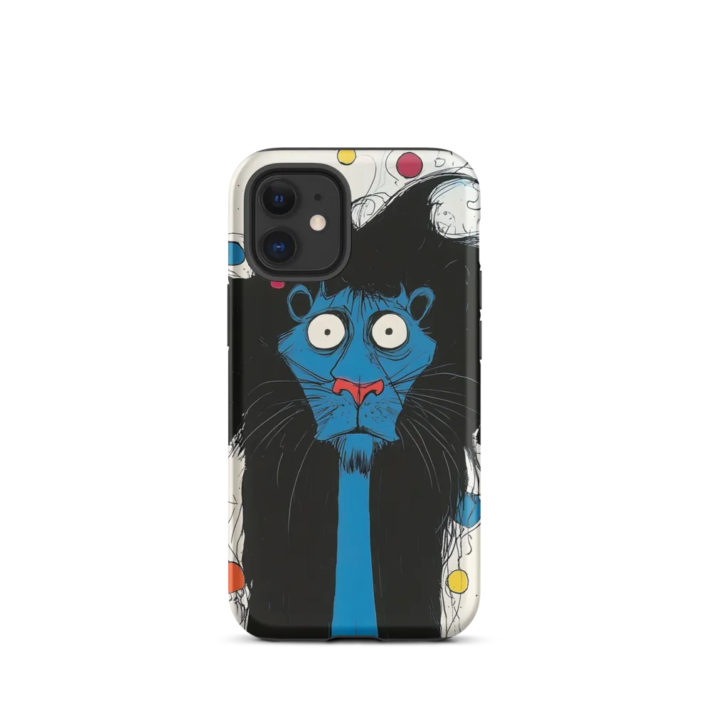 Whimsical Blue Lion