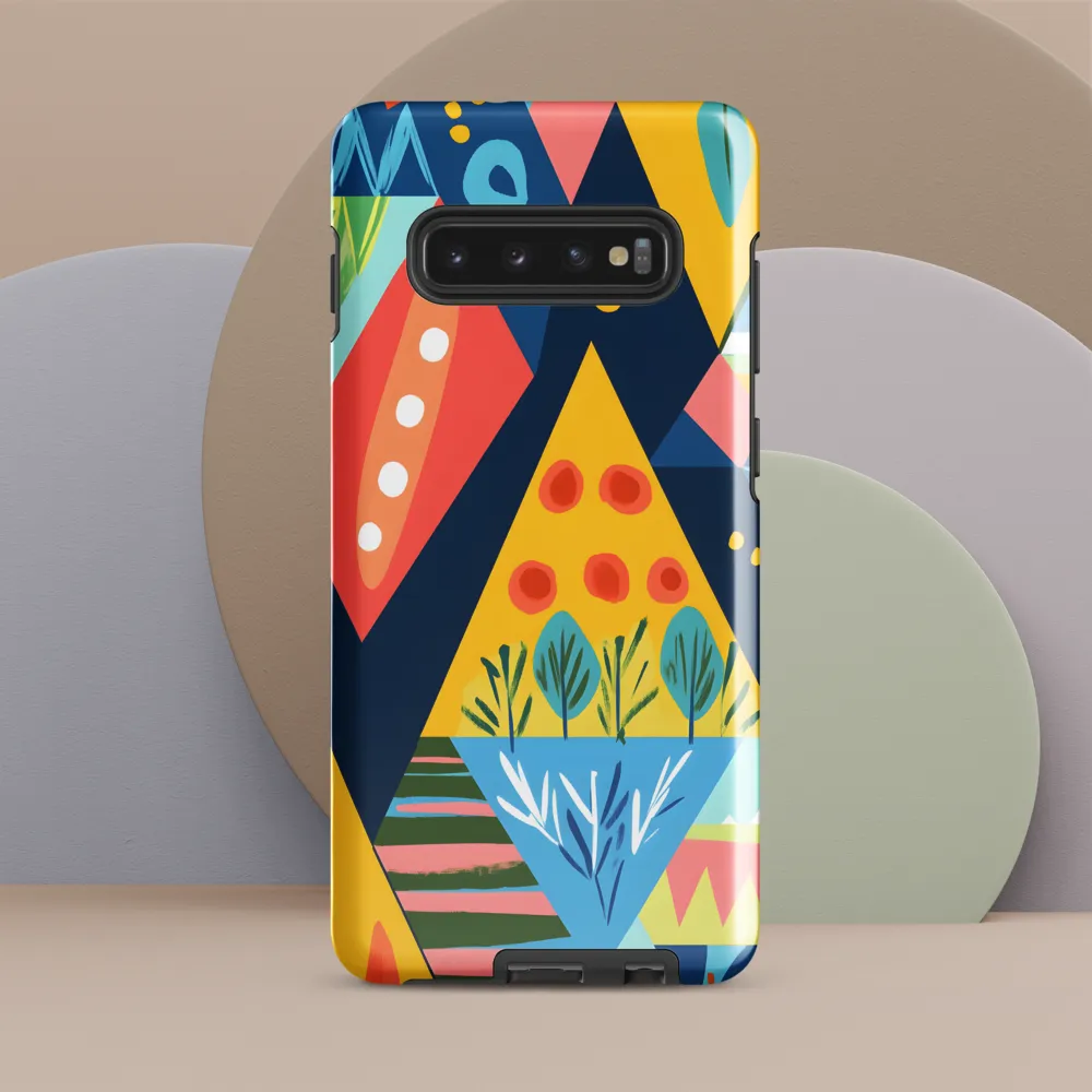 Vibrant Geometric Harmony | Phone Case |  S10 Plus | Tough Case | Glossy