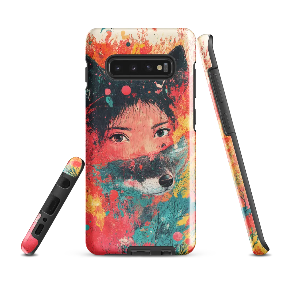 Harmony of Spirit: Girl and Wolf | Phone Case |  S10 Plus | Tough Case | Glossy