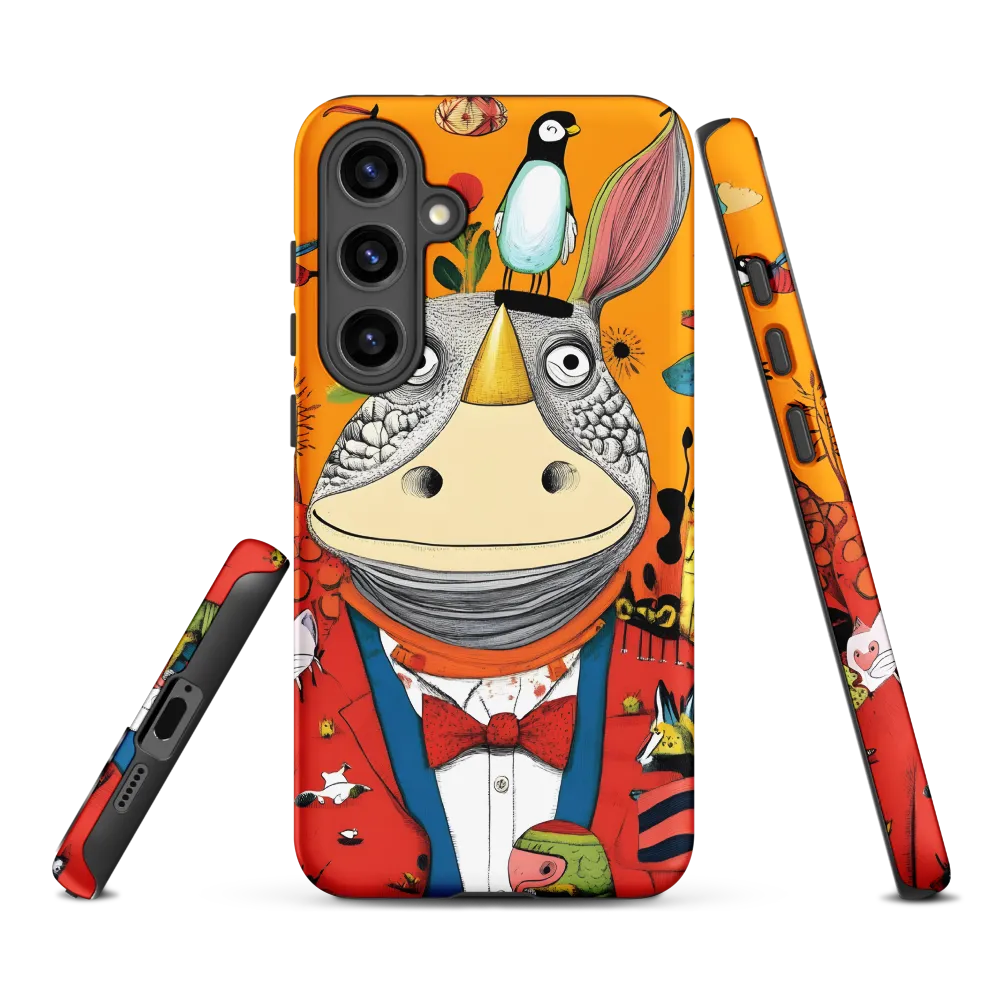 Whimsical Rhinoceros: A Playful Encounter