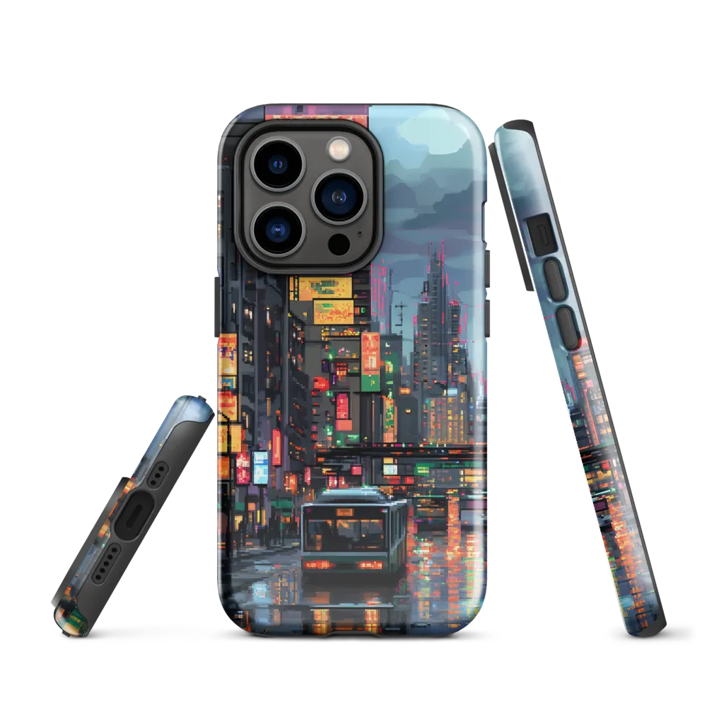 Neon Dreams: A Pixelated Urban Night