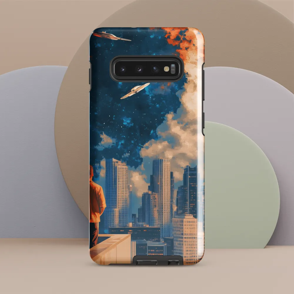 Cosmic Curiosity: A Glimpse into the Future | Phone Case |  S10 Plus | Tough Case | Glossy