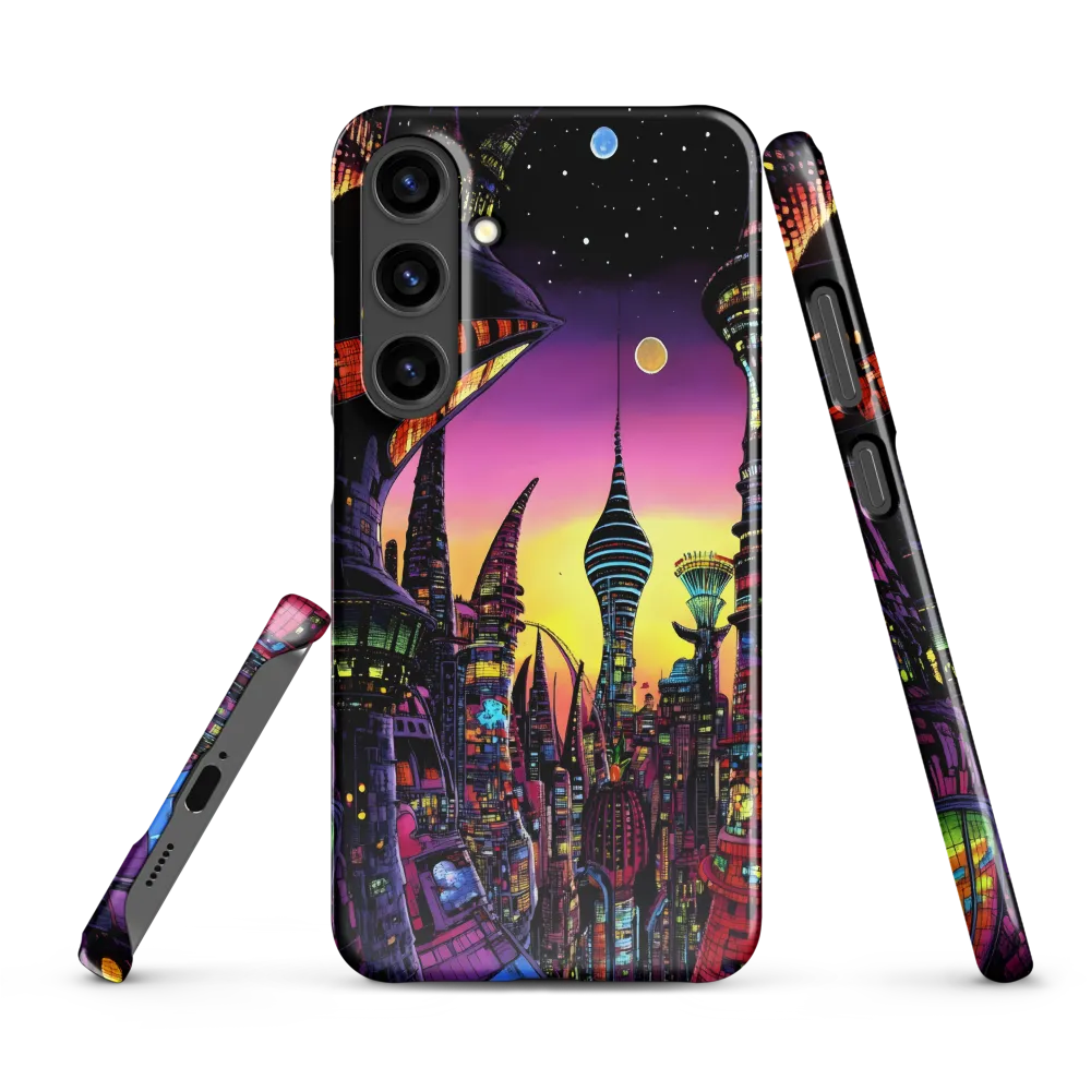 Futuristic Cityscape at Dusk | Phone Case |  S24 Plus | Snap Case | Glossy