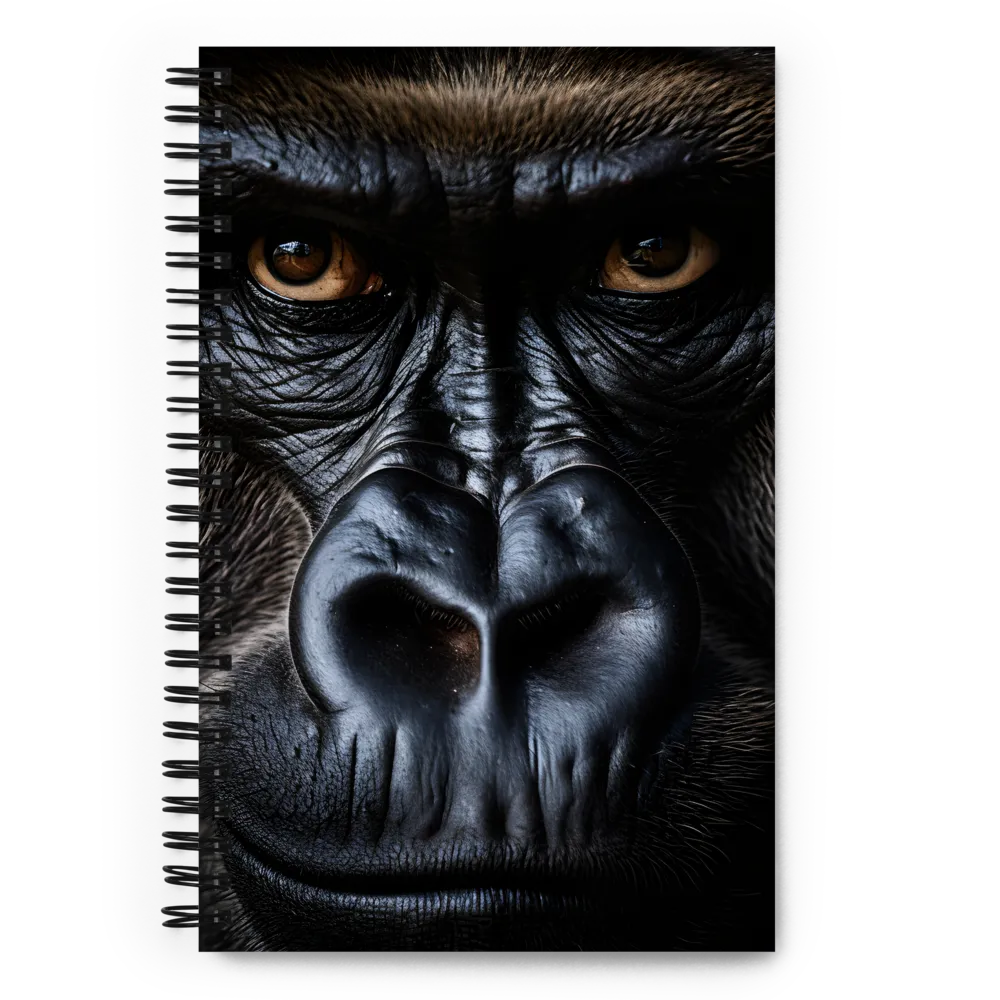 Gaze of the Wild: A Gorilla's Portrait | Spiral Notebook