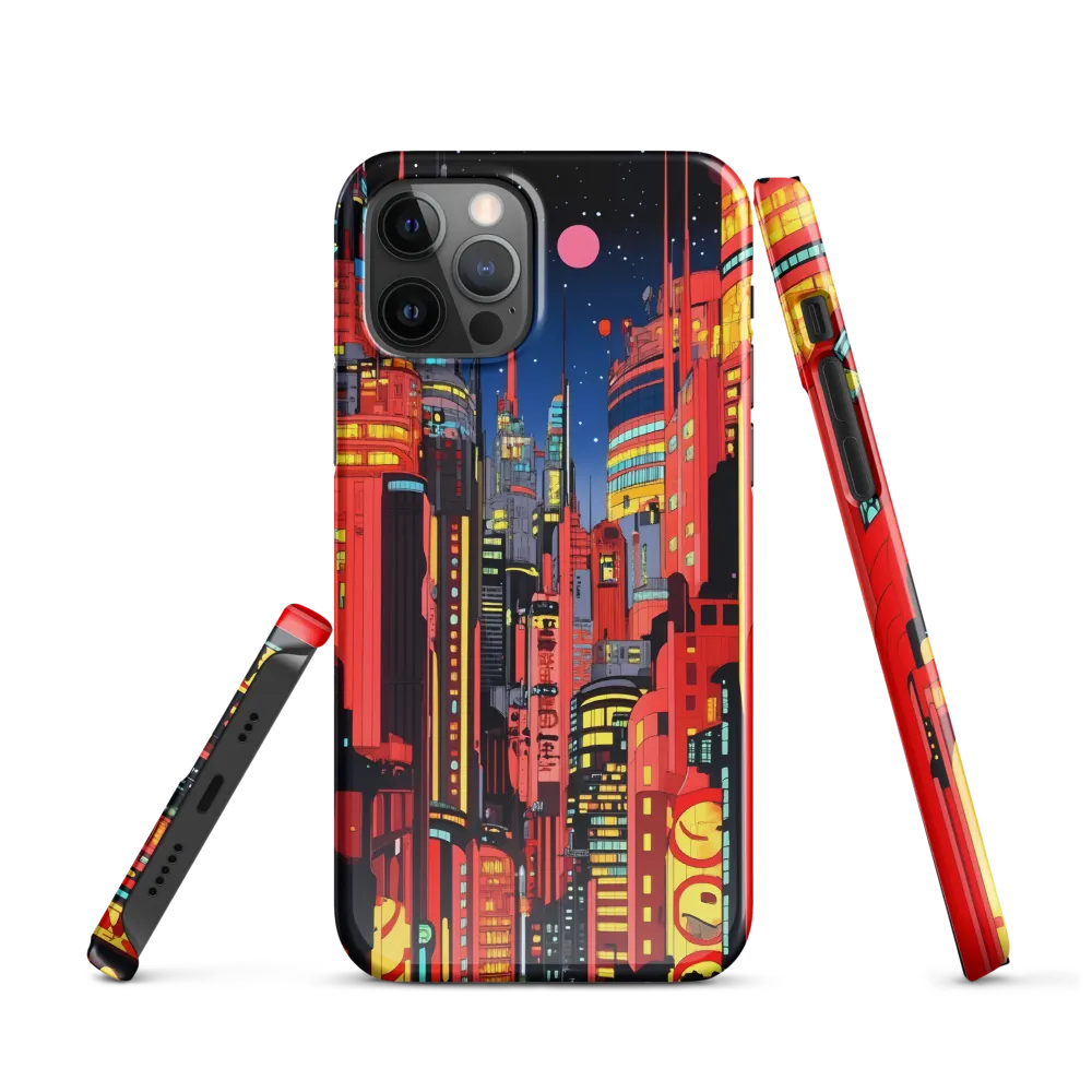 Neon Dreams: A Cyberpunk Cityscape | Phone Case |  12 Pro | Snap Case | Glossy