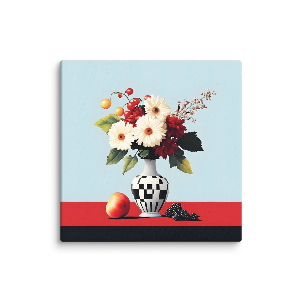 Floral Symphony: A Modern Still Life | Canvas | 32″×32″