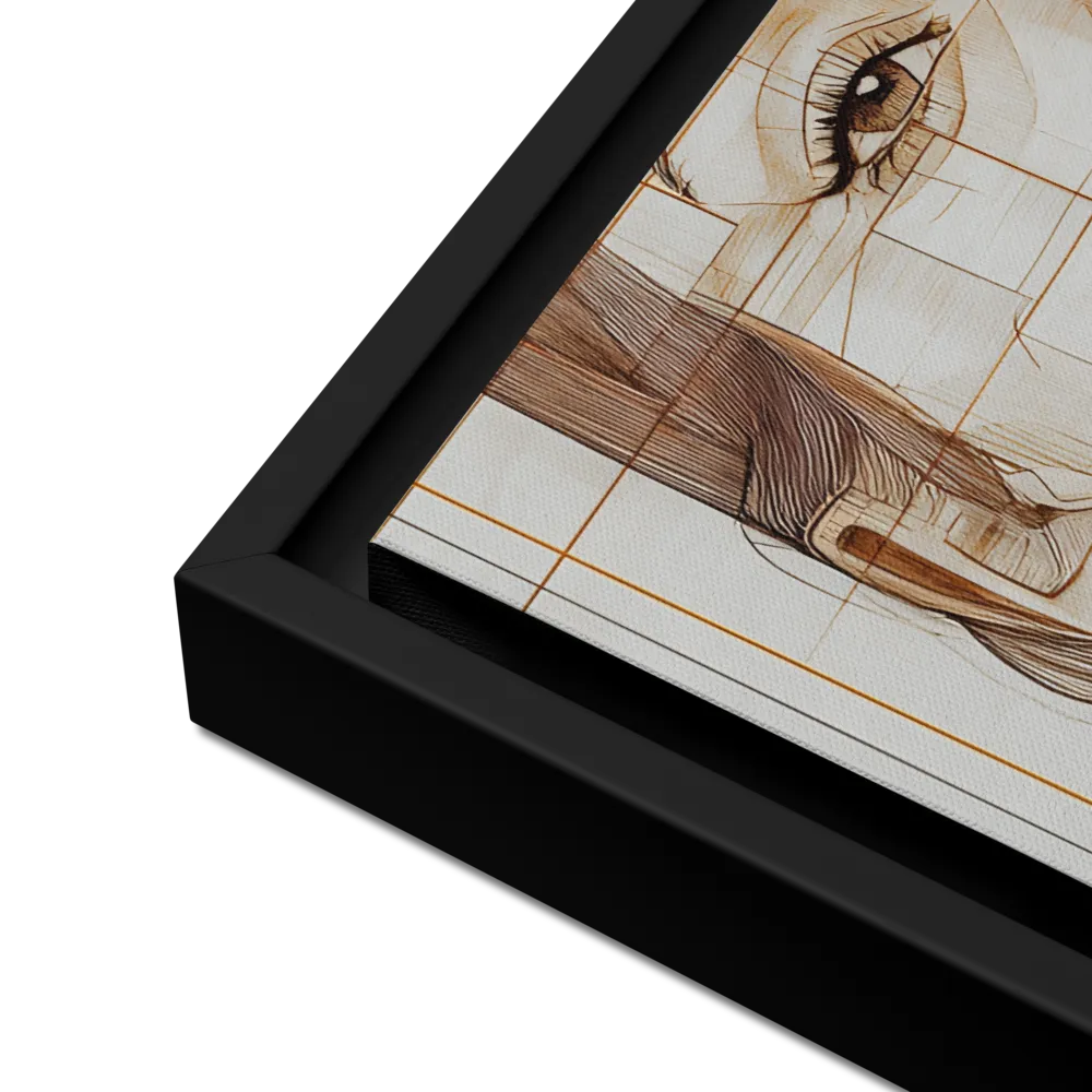 Geometric Serenity: A Minimalist Portrait