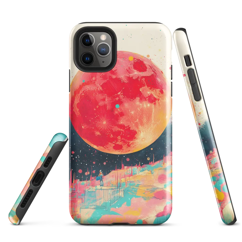 Crimson Dreams: A Lunar Exploration | Phone Case |  11 Pro Max | Tough Case | Glossy