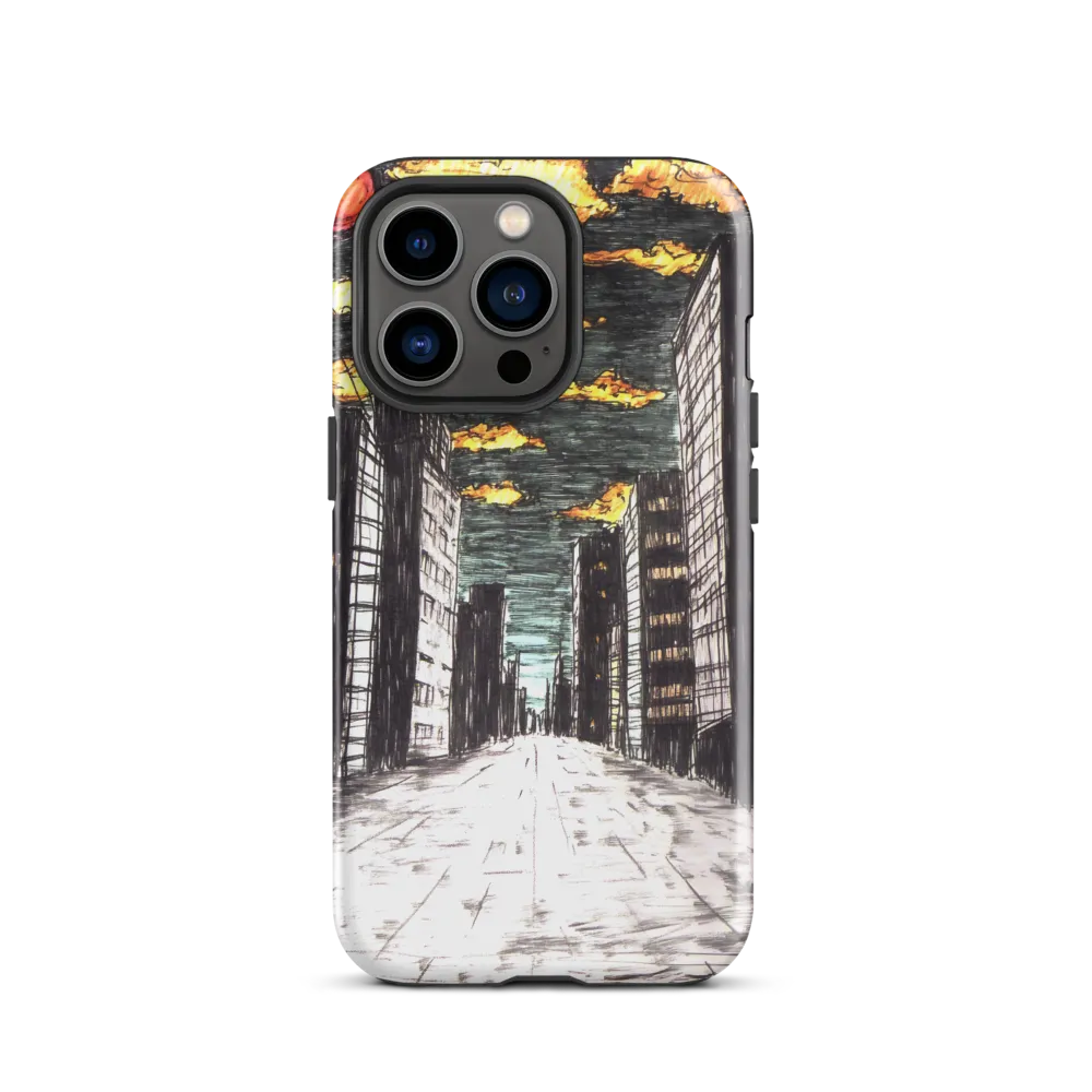 Eclipsed Cityscape | Phone Case |  13 Pro | Tough Case | Glossy