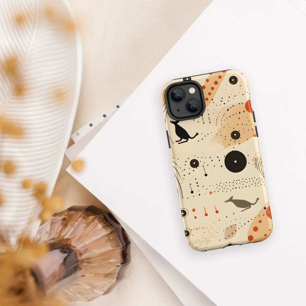 Playful Patterns in Earth Tones | Phone Case |  14 Plus | Tough Case | Matte