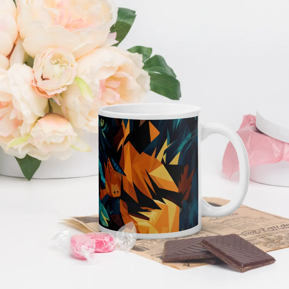 Wild Fusion: The Abstract Wolf | Mugs | Multiple Sizes & Colors