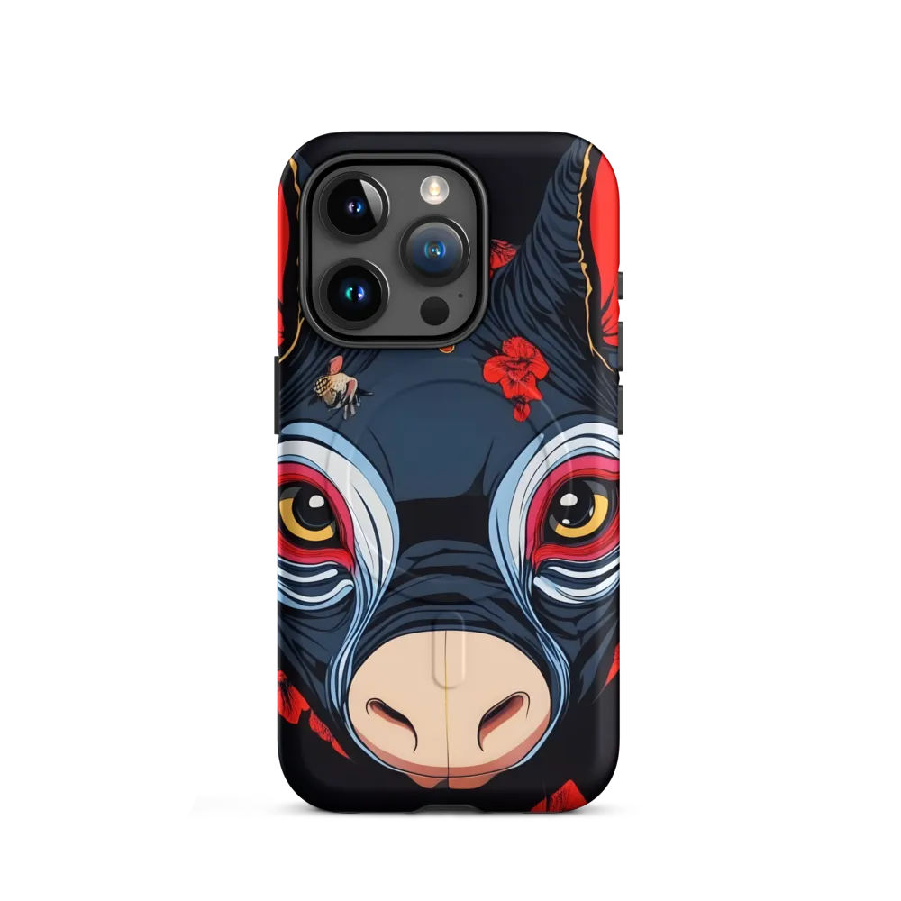 Mystical Bull with Floral Motifs