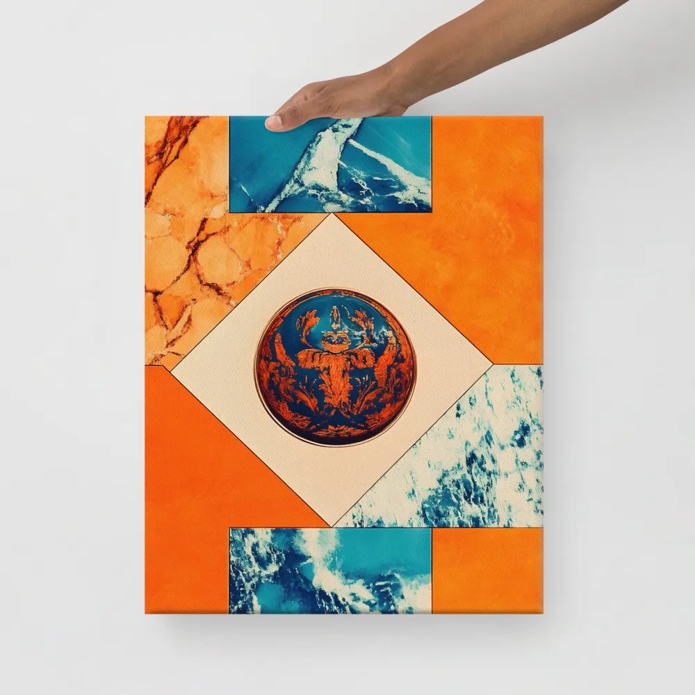 Harmonious Encounters: Abstract Geometry | Canvas | 16″×20″