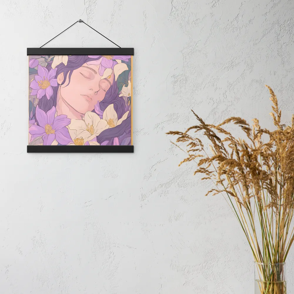 Harmony in Bloom | Poster With Black Wood Hanger | 12″×12″