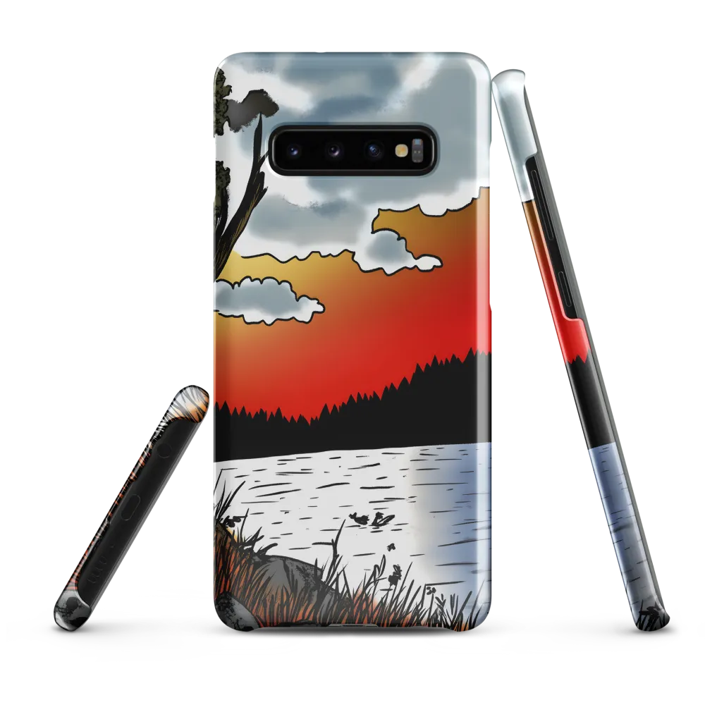 Serene Sunset Over the Lake | Phone Case |  S10 Plus | Snap Case | Glossy