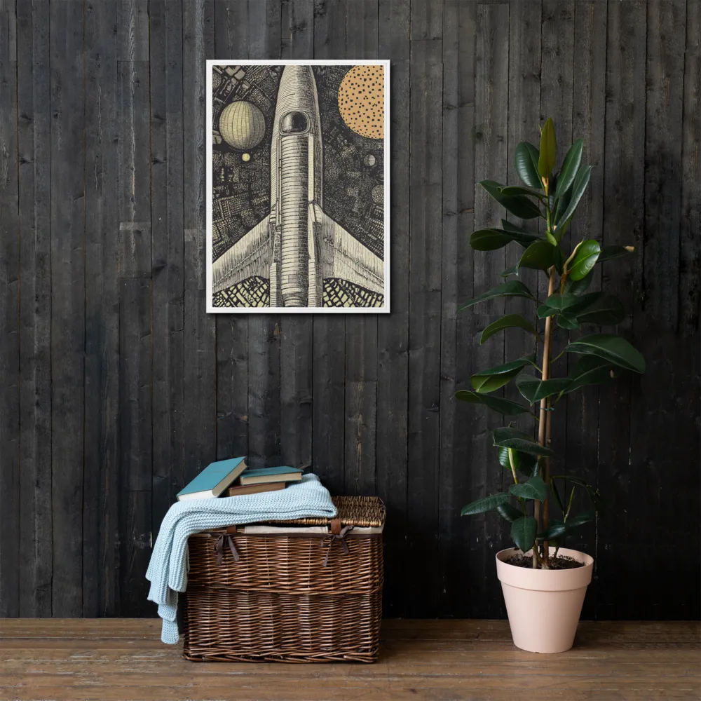 Voyage to the Unknown | Canvas with White Frame | 20″×28″