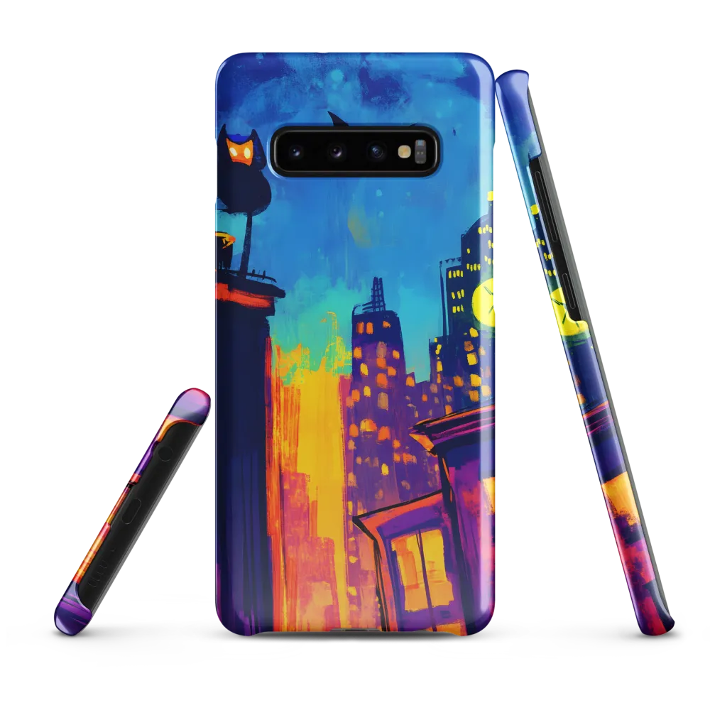 Urban Twilight: The Watchful Owl | Phone Case |  S10 Plus | Snap Case | Glossy