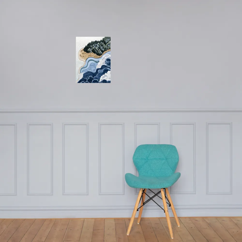 Oceanic Harmony: A Tranquil Landscape | Poster | 12″×16″