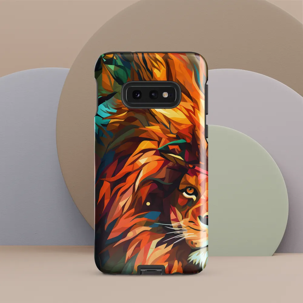 Majestic Gaze: The Polygonal Lion