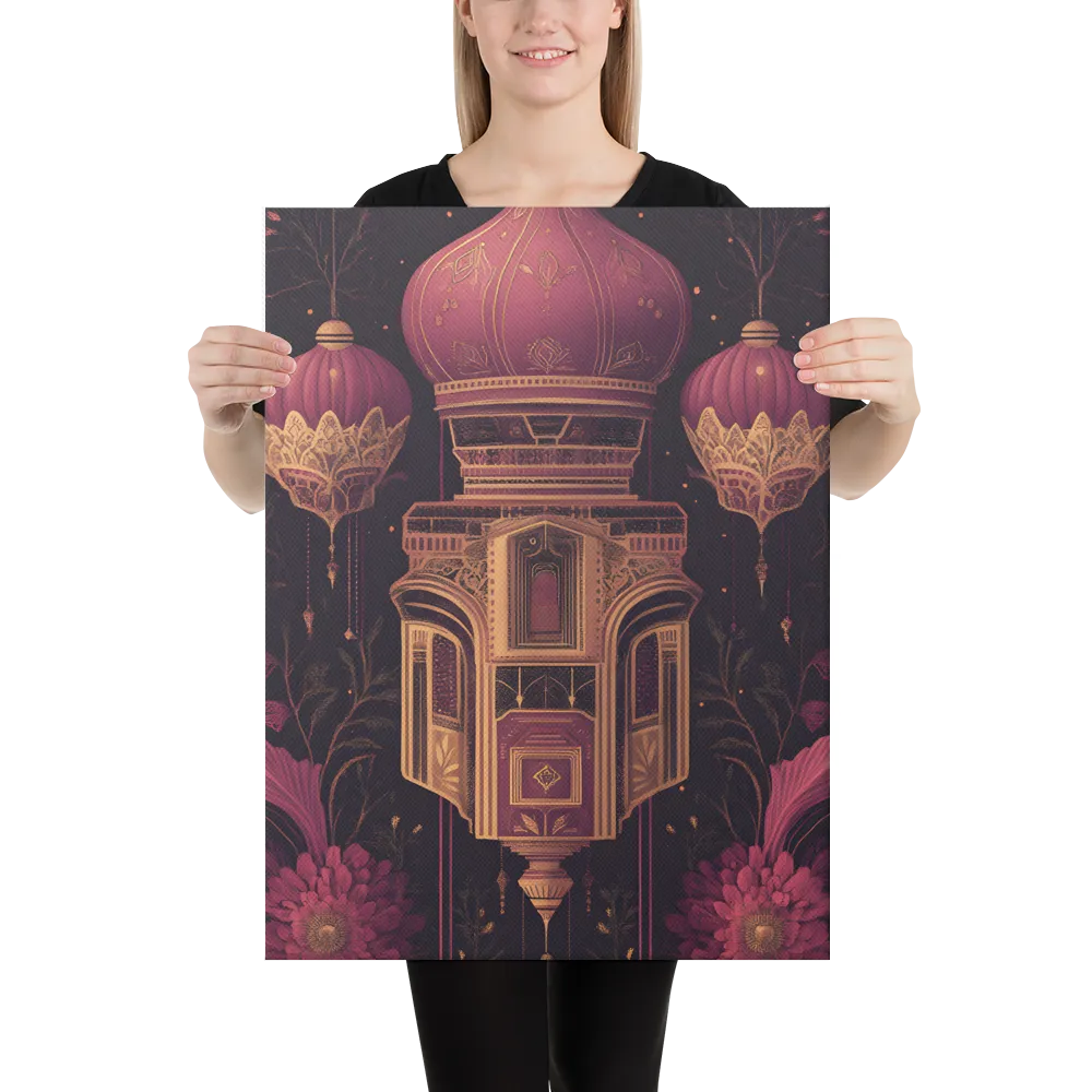 Ornate Harmony: A Digital Floral Architecture | Canvas | 18″×24″