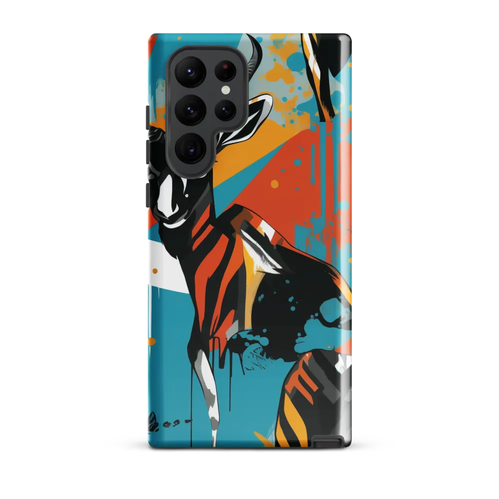 Dynamic Antelope in Vivid Abstract
