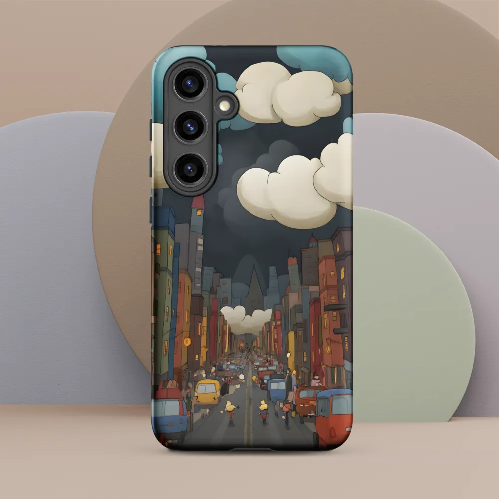 Urban Symphony: A City Awakens at Dusk | Phone Case |  S24 Plus | Tough Case | Matte