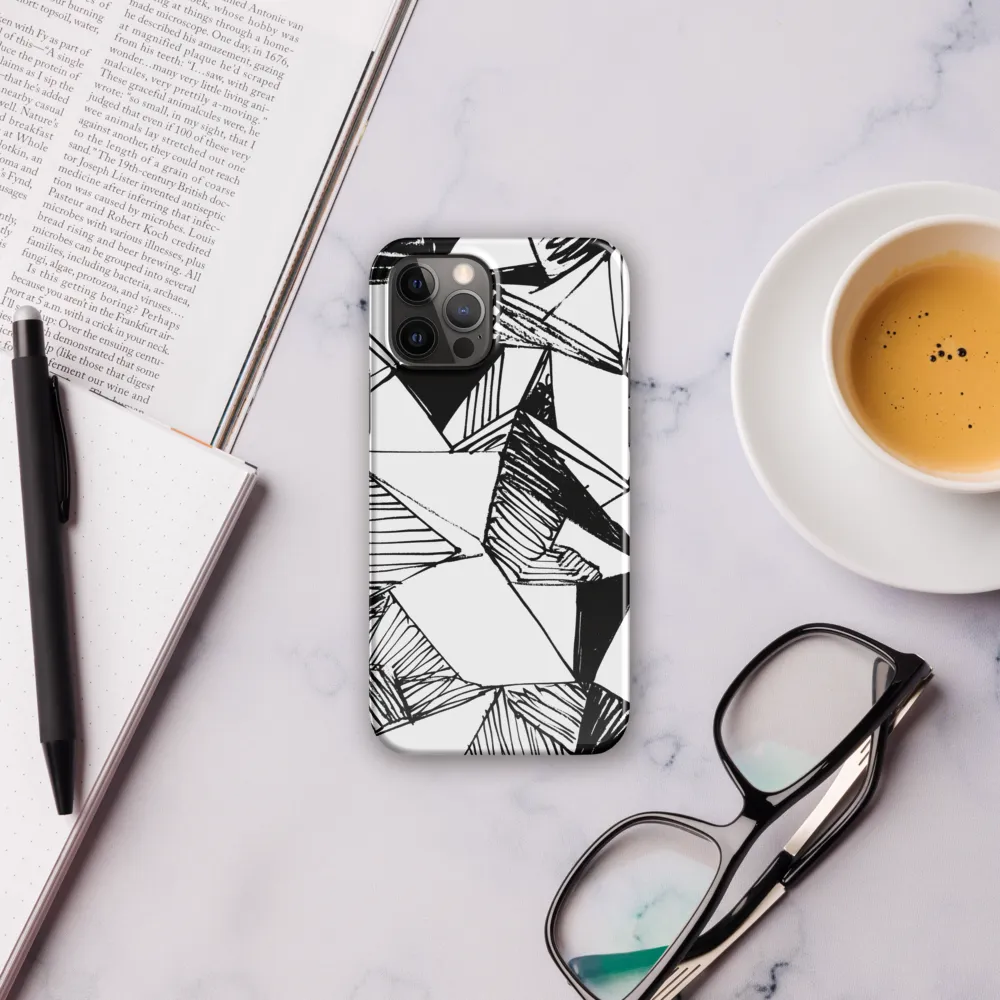 Dynamic Geometry in Ink | Phone Case |  12 Pro | Snap Case | Glossy