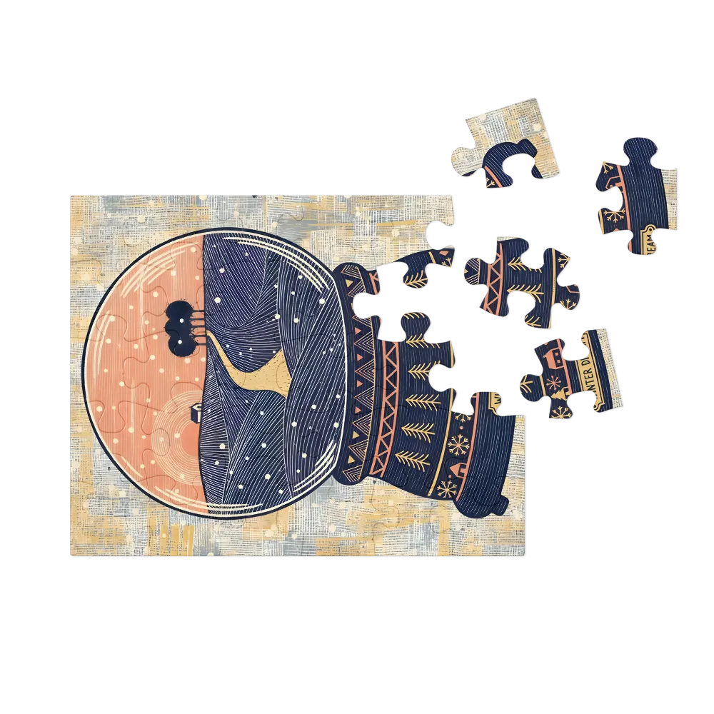 Winter Dream Snow Globe 
 Jigsaw Puzzle in Tin Box