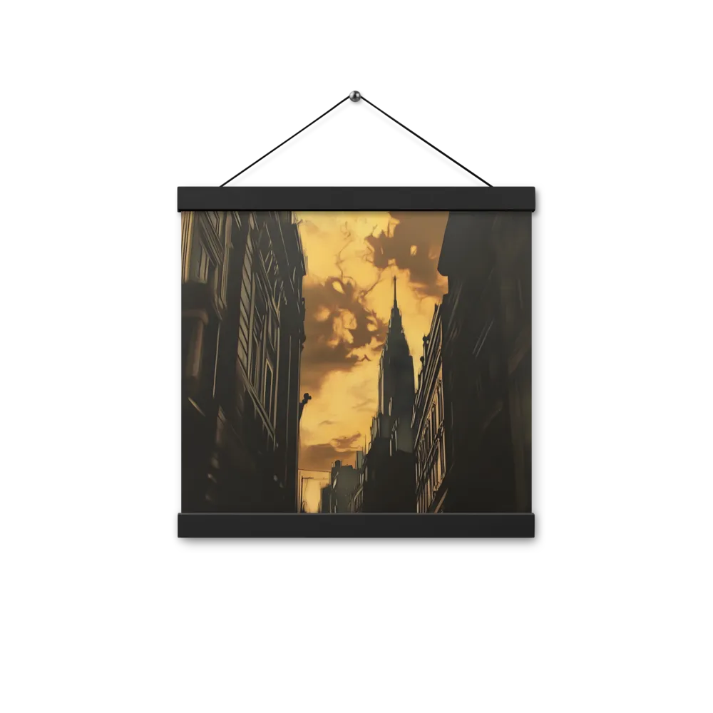 The Twilight Streets | Poster With Black Wood Hanger | 12″×12″
