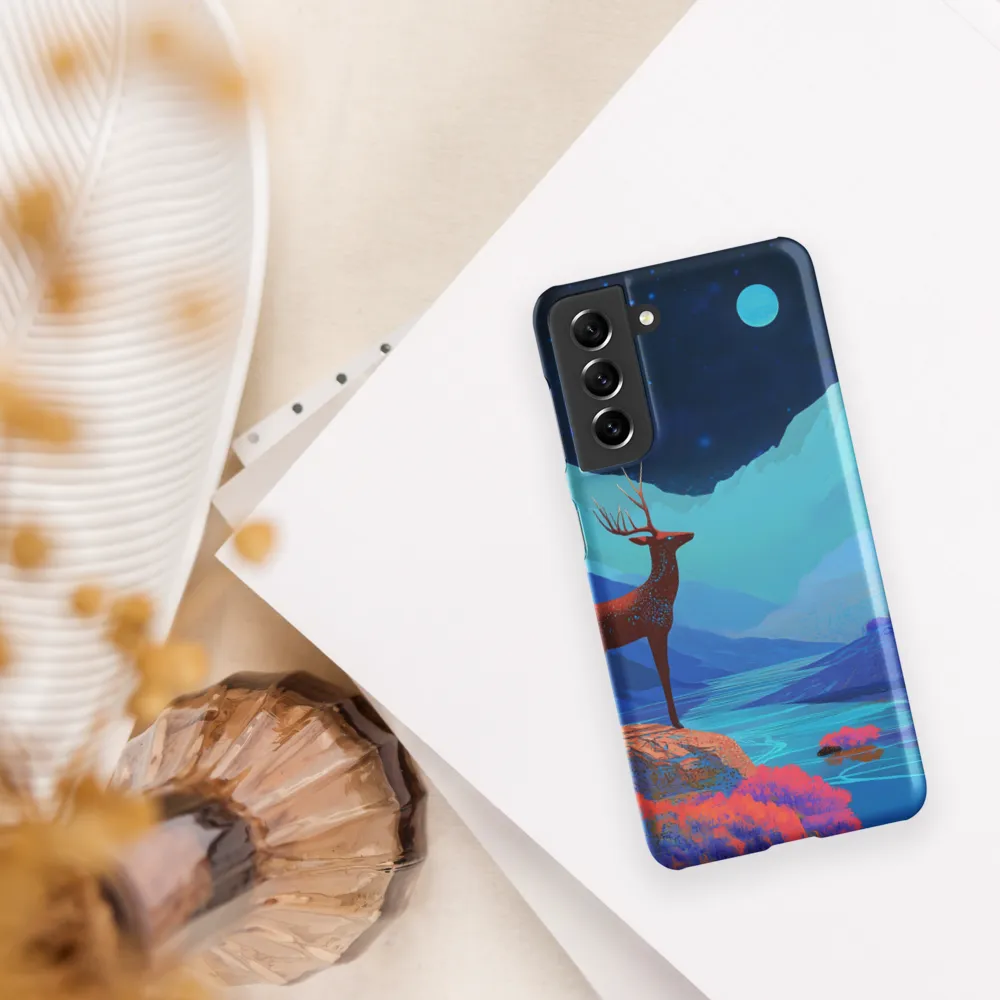 Cosmic Serenity: The Starlit Stag | Phone Case |  S21 | Snap Case | Matte
