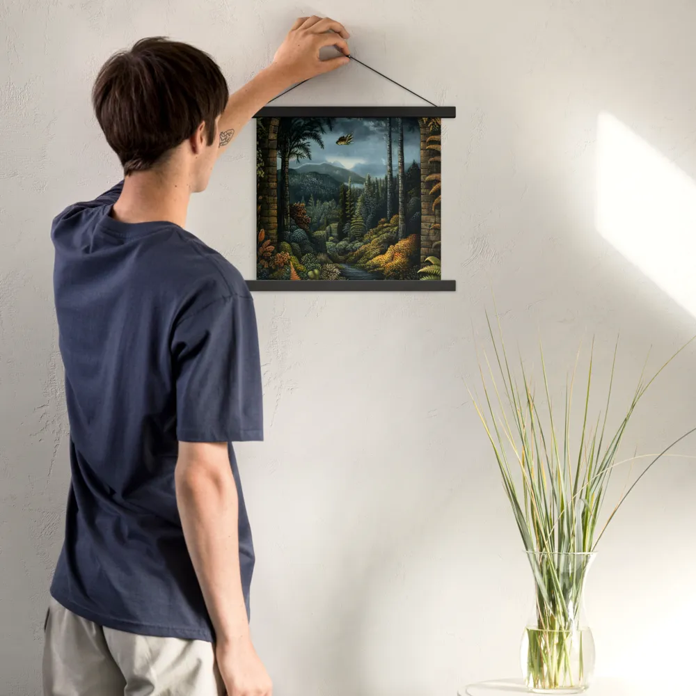 Whispers of the Enchanted Forest | Poster With Black Wood Hanger | 14″×14″