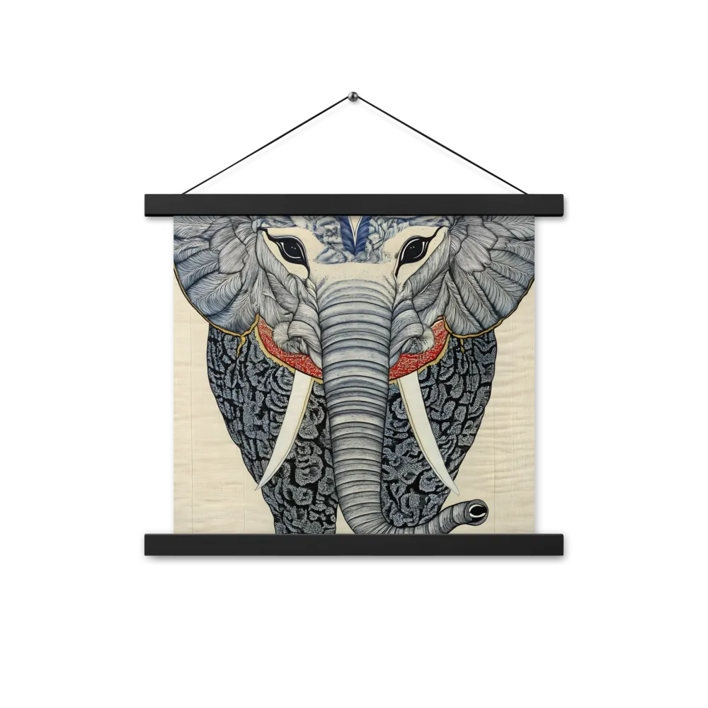 Majesty of the Elephant | Poster With Black Wood Hanger | 14″×14″