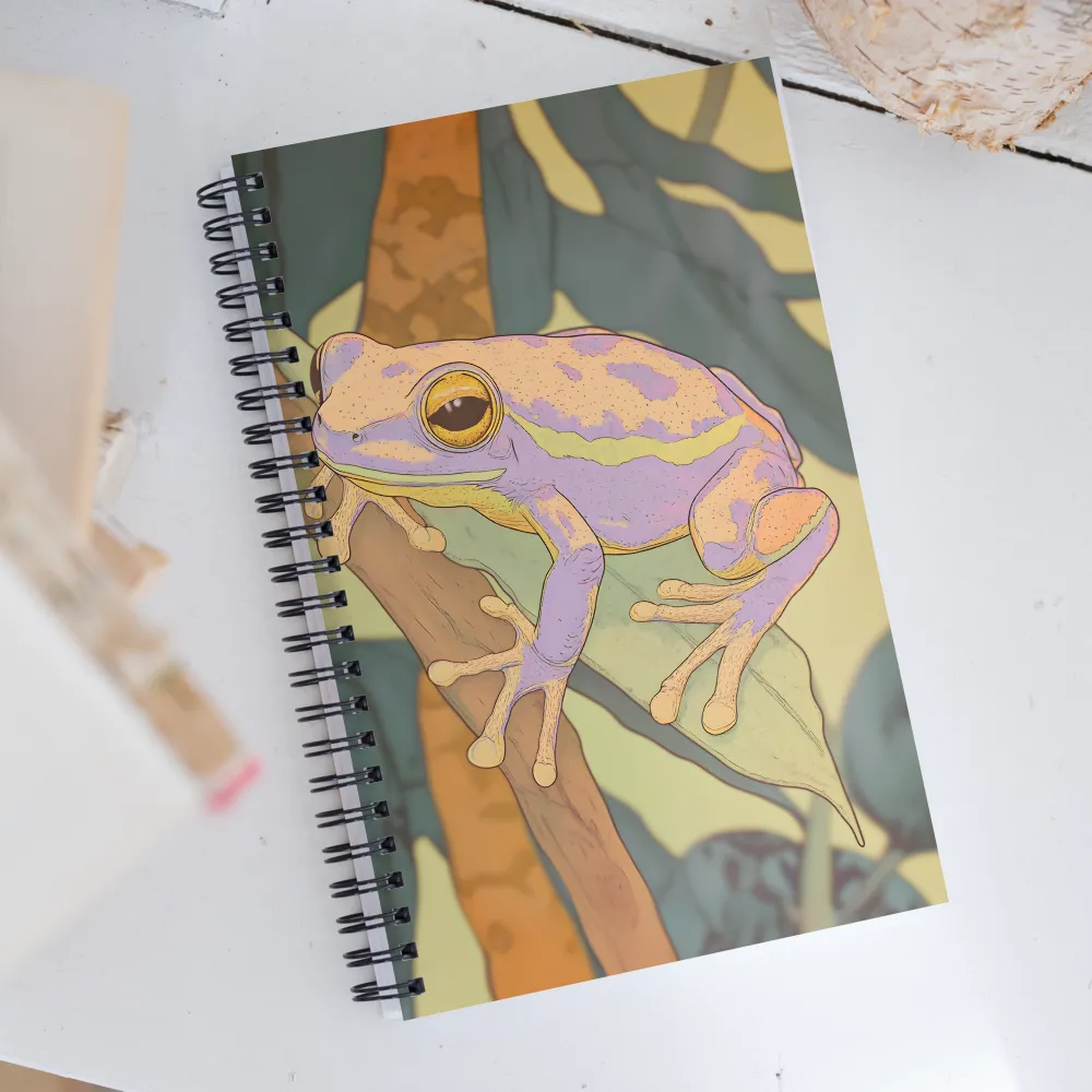 Elegance in Nature: The Vibrant Frog | Spiral Notebook