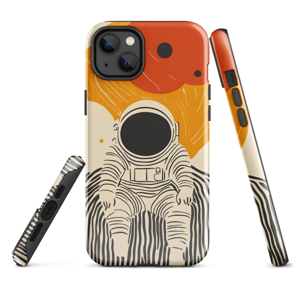 Astronaut in Cosmic Thoughts | Phone Case |  14 Plus | Tough Case | Glossy