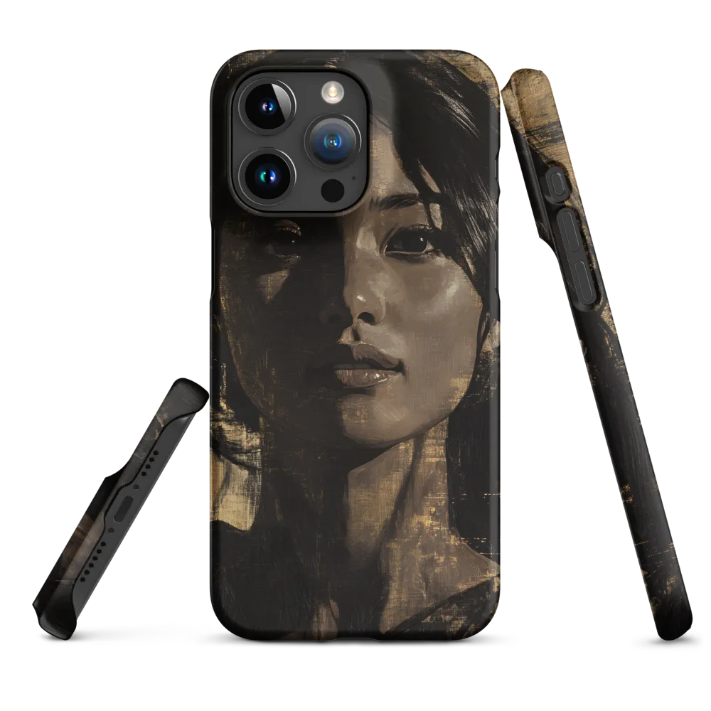Golden Gaze: A Contemporary Portrait | Phone Case |  15 Pro Max | Snap Case | Matte